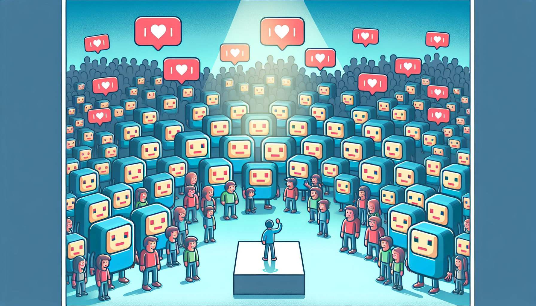 Illustration of fake Instagram followers