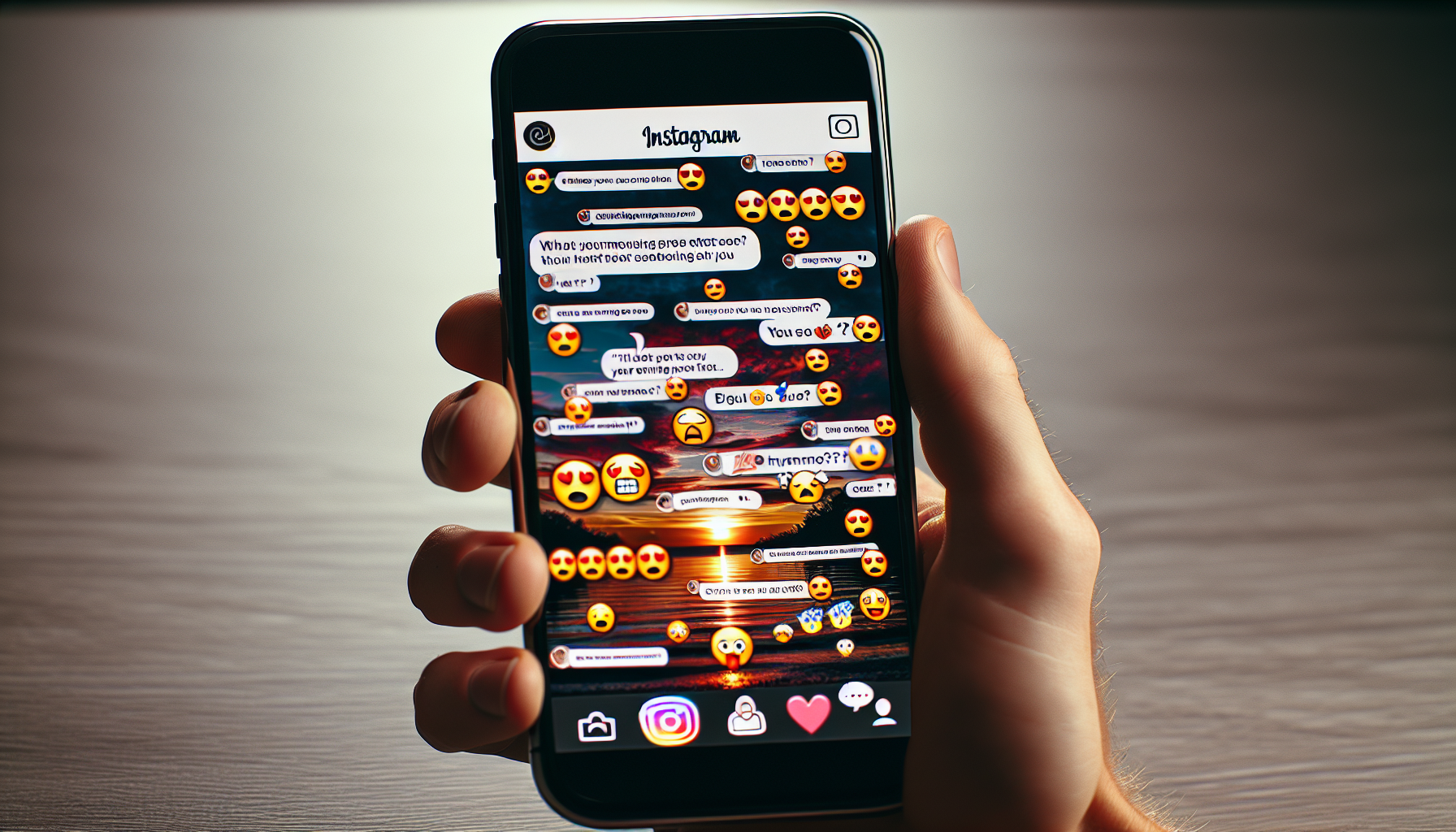Illustration of a social media post with generic and irrelevant comments